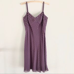 Ann Taylor Purple Silk Empire Waist Sundress